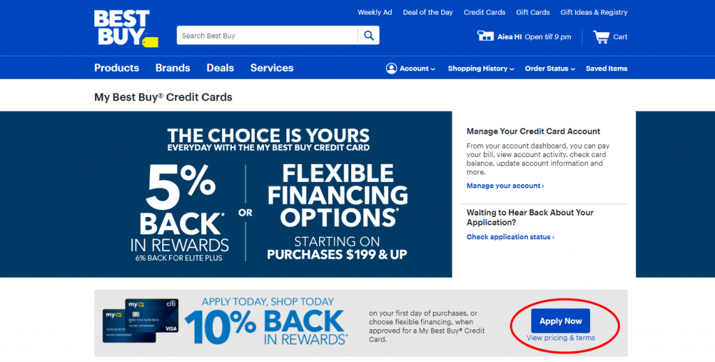 How to Apply For Best Buy Credit Card Online at www.bestbuy.com