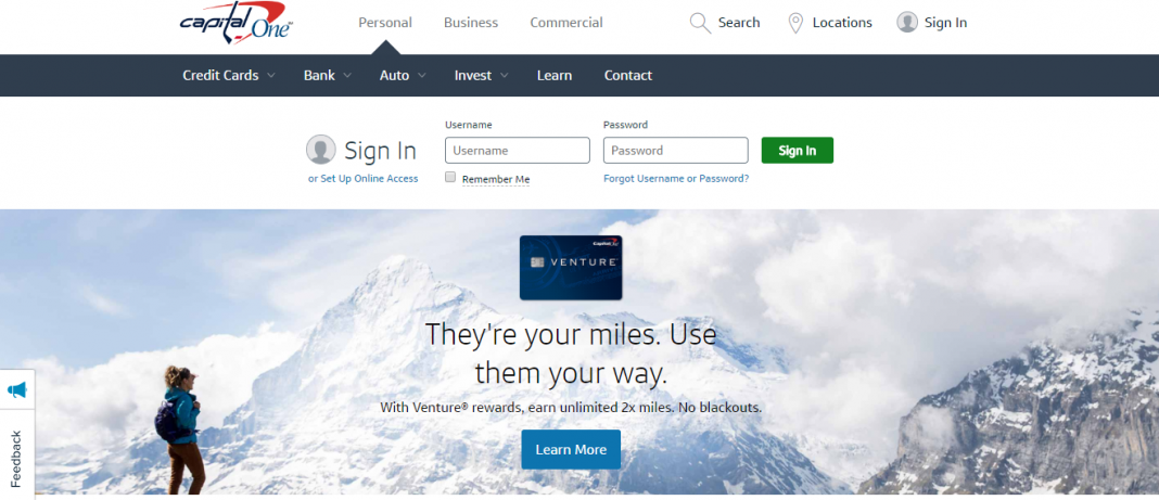 capital one credit card login usa