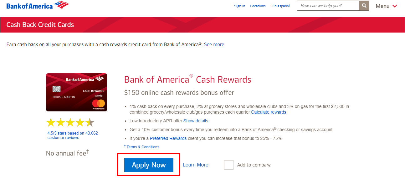 total rewards visa cash advance