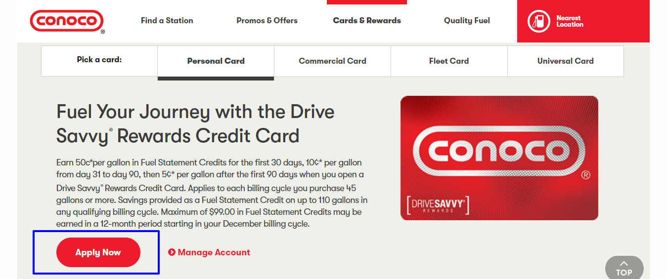 Conoco Gas Credit Cards