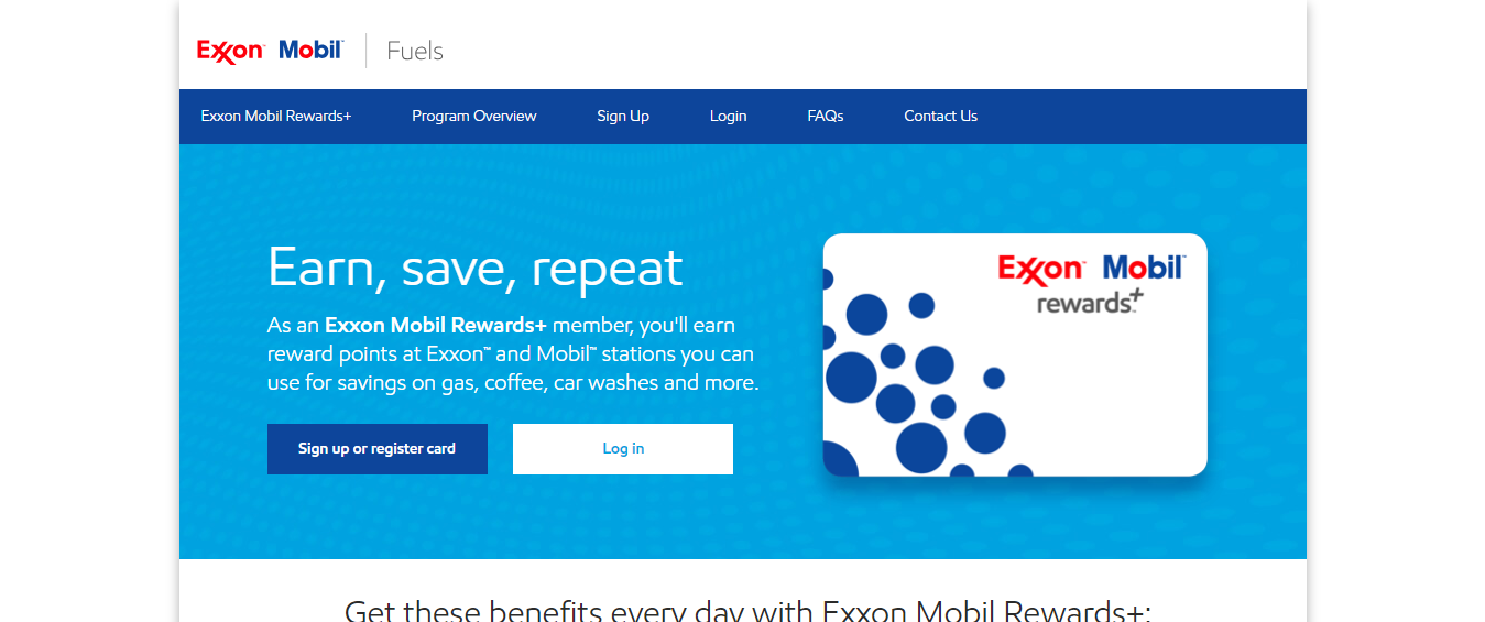 Exxon Mobil card sign up