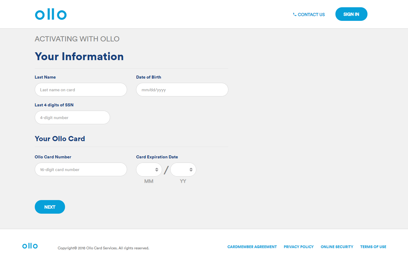 www.getmyollocard.com - Apply for Ollo MasterCard - Credit ...