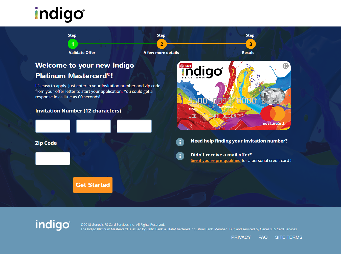 Www Indigoapply Com Apply For Pre Approved Indigo Platinum Mastercard Credit Cards Login