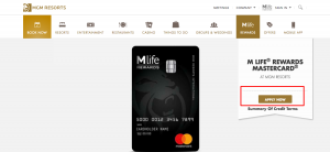 Apply for MGM M life Rewards MasterCard