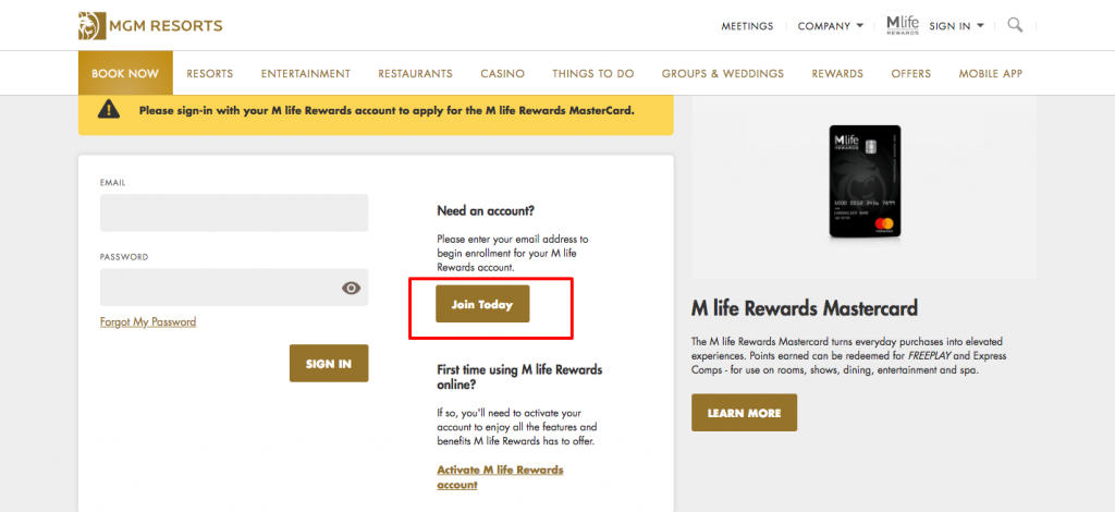 Www mgmresorts Apply For MGM M Life Rewards MasterCard Credit 