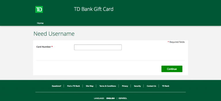 td bank online help number