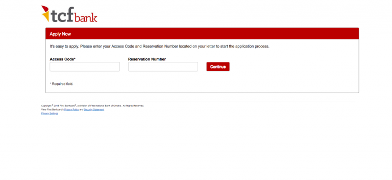 TCF Credit Card Mail Offer- Apply Online