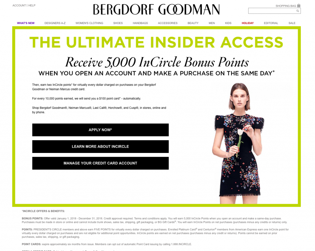 Apply And Pay Your Bergdorf Goodman Credit Card Bill