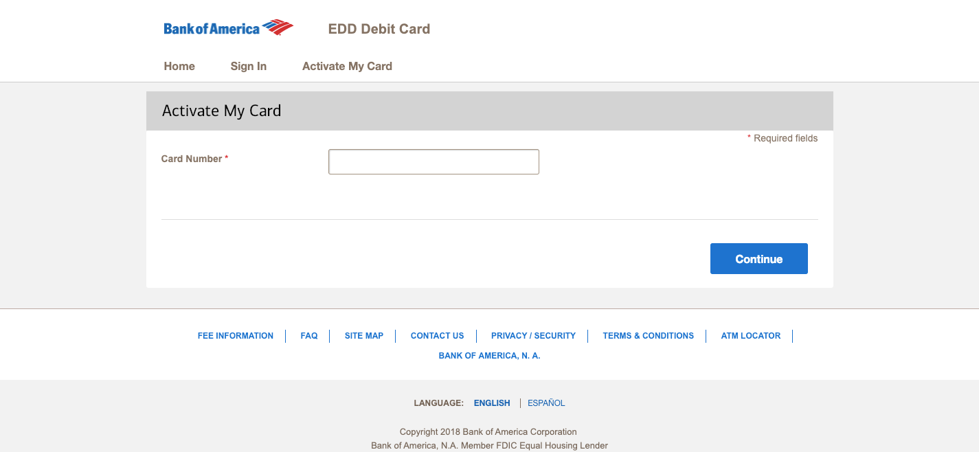 EDD Debit Card Activate My Card