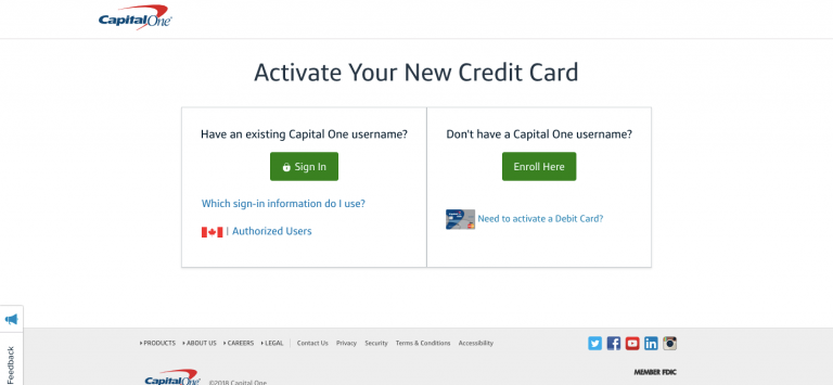 capital one phone number to activate a card