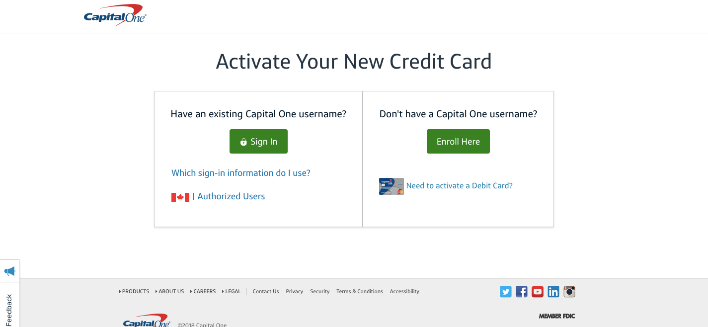 capital one activate