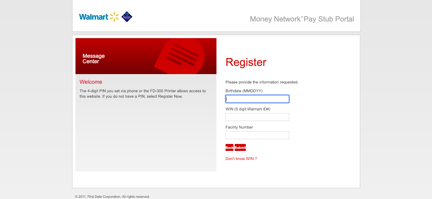 Pay Stub Portal Registration