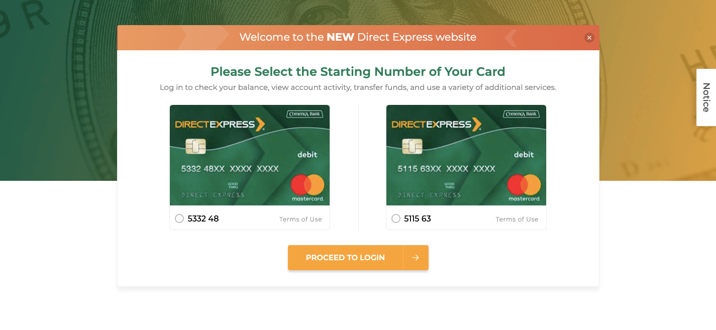 Direct Express card