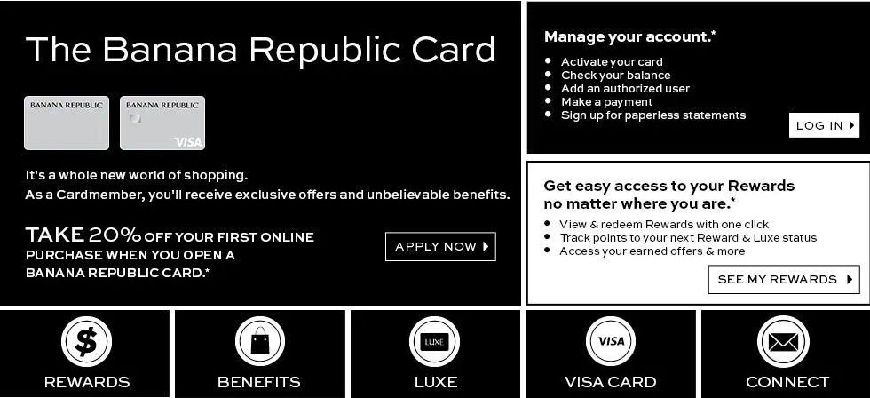 Www Bananarepublic Com Apply For Banana Republic Credit Card Credit Cards Login