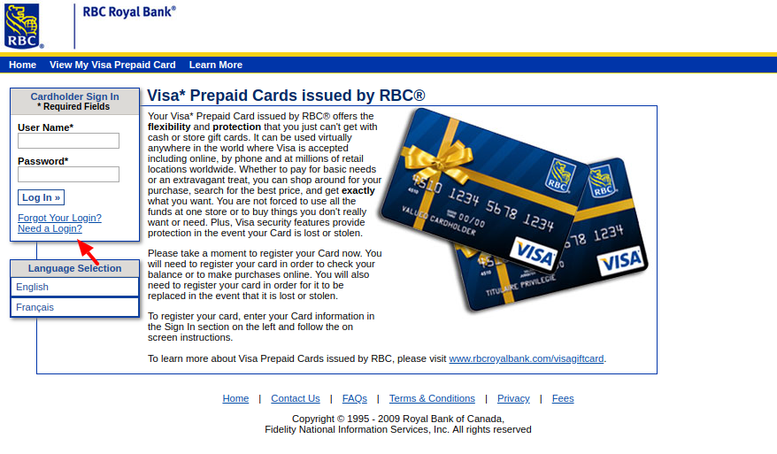 Www Myrbccardbalance Com Online Login Process For Rbc Visa Prpaid Gift Card Credit Cards Login - roblox gift card balance checker