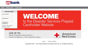 U.S. Bank American Red Cross Prepaid Card Login