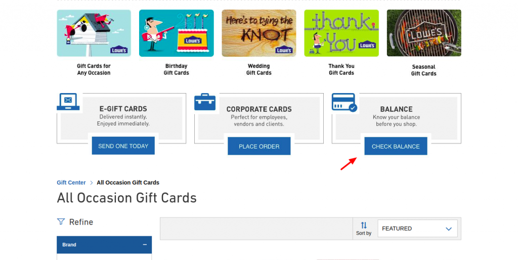 How To Check Lowe's Gift Card Balance Online Credit Cards Login