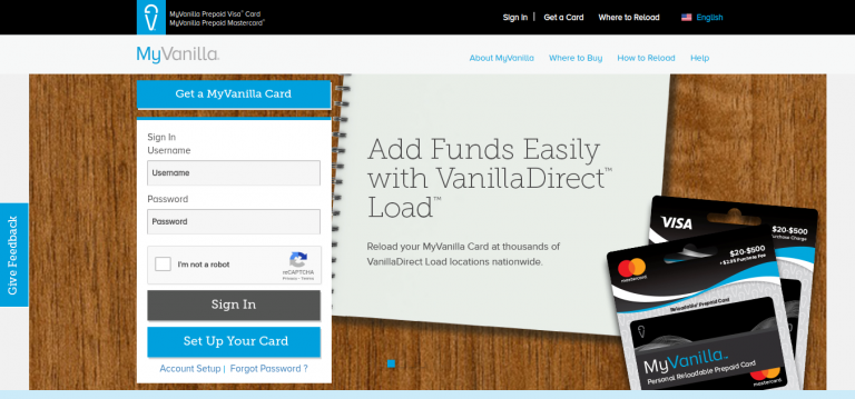 How to Get a MyVanilla Prepaid Card Online