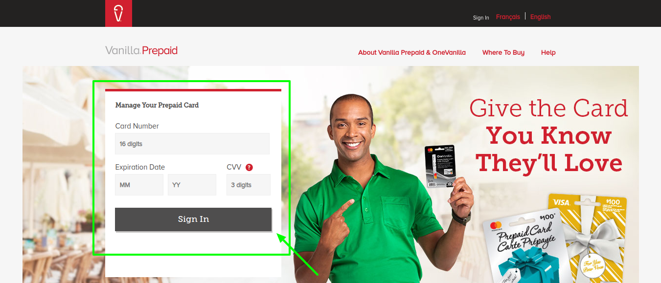 Vanilla Prepaid Card Sign In