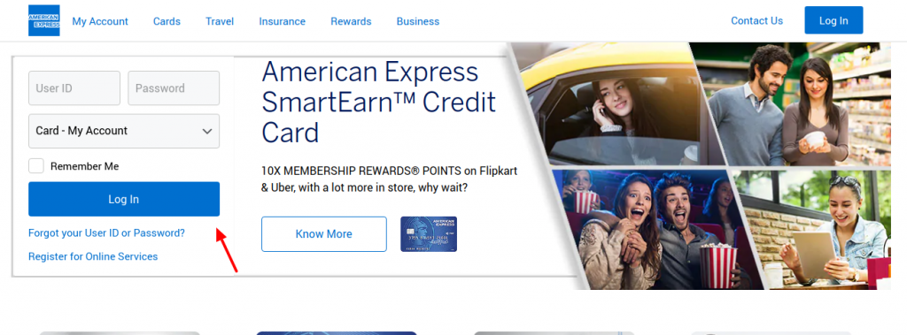 american express travel rewards login