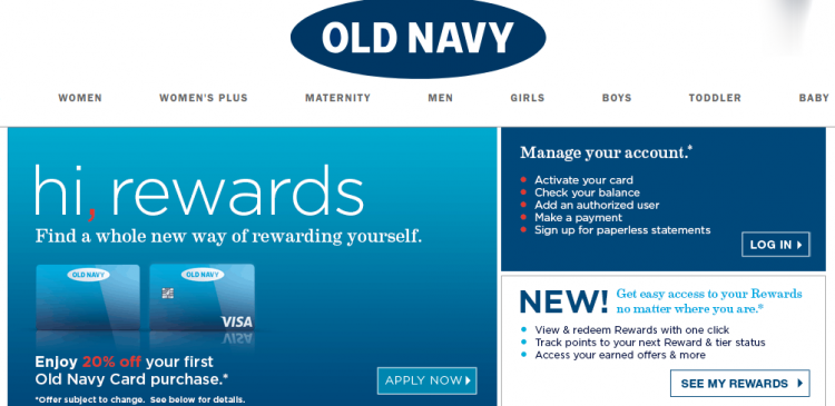 Old Navy Credit Card Logo