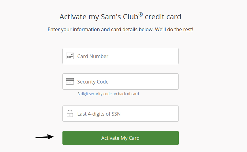 Sam s Club Credit Card Activate