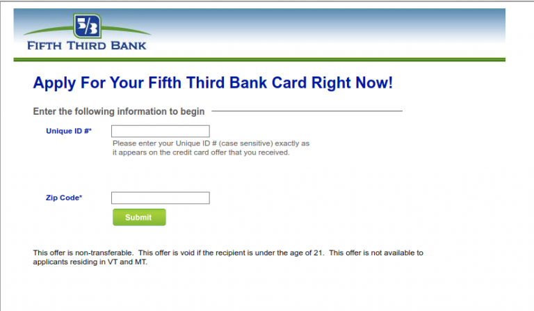 How To Apply Fifth Third Bank Credit Card Online