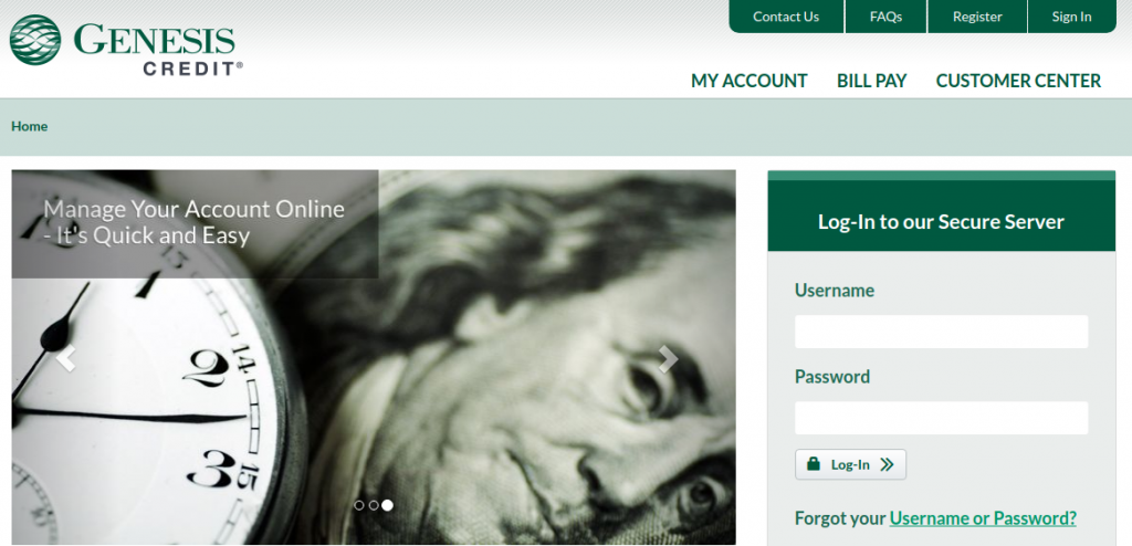 My Genesis Credit Card Bill Payment Process