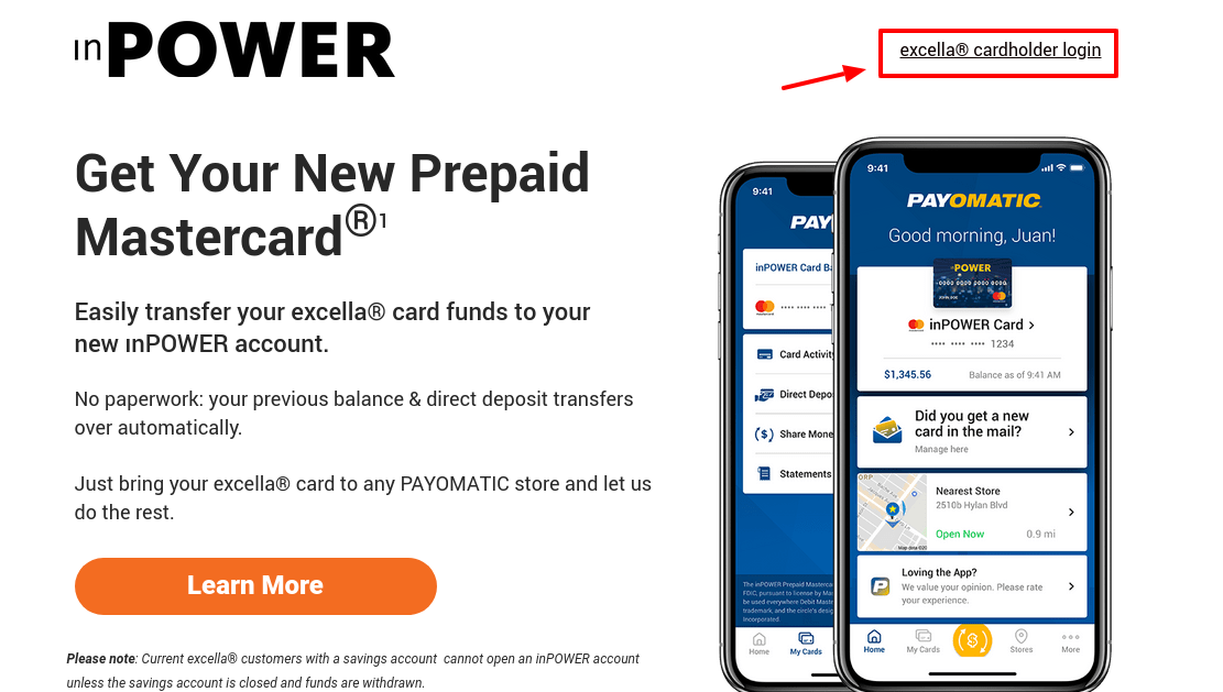 excella Card inPOWER Card Access