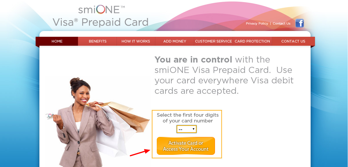 smiONE TM Visa Prepaid Card