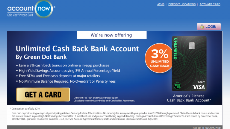 AccountNow Visa Prepaid Card Login Process