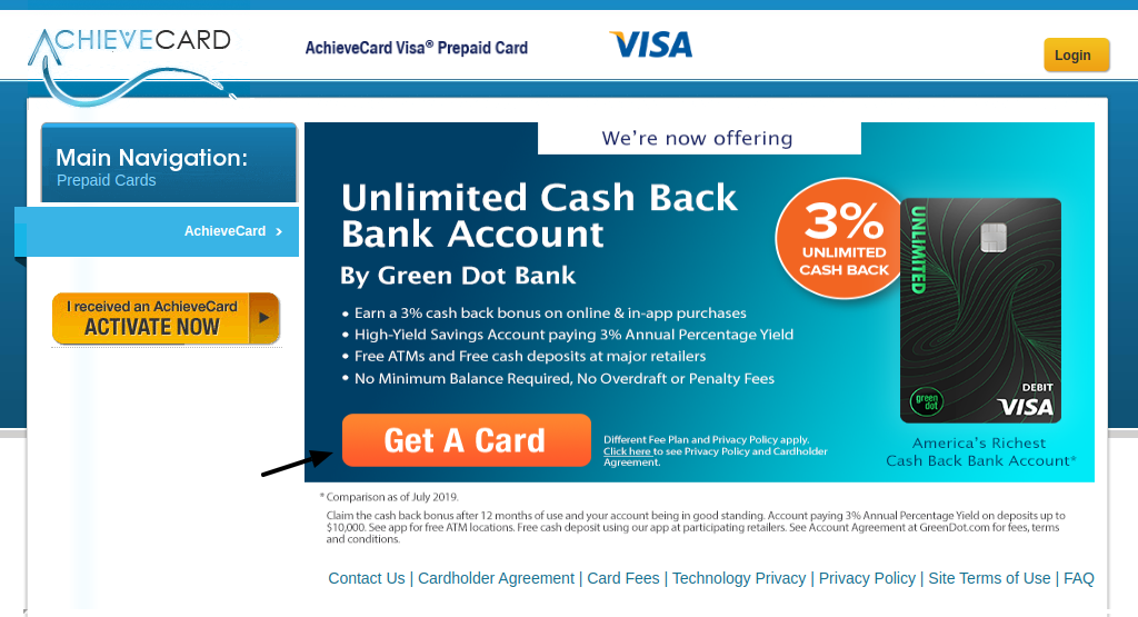 www.achievecard.com - Login Into Your AchieveCard Visa Prepaid Card Account - Credit Cards Login