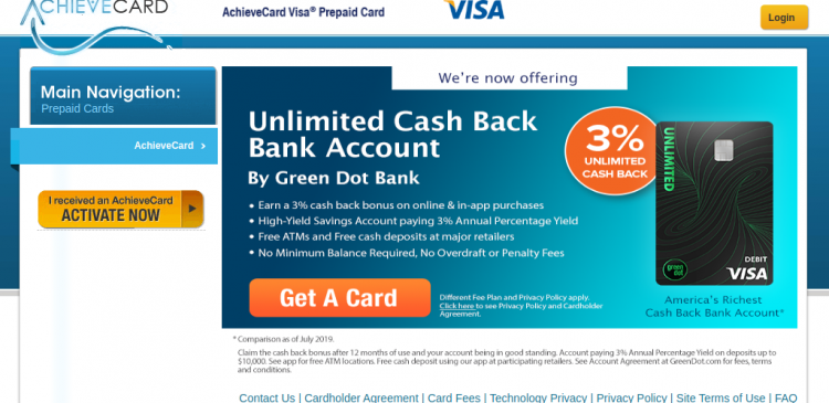 AchieveCard Prepaid Card Logo