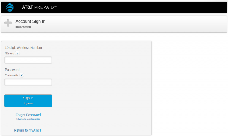 AT&T Prepaid Login at www.paygonline.com