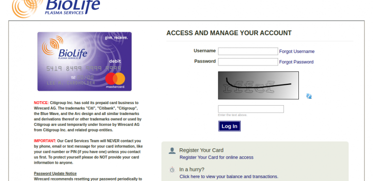 biolife prepaid wirecard