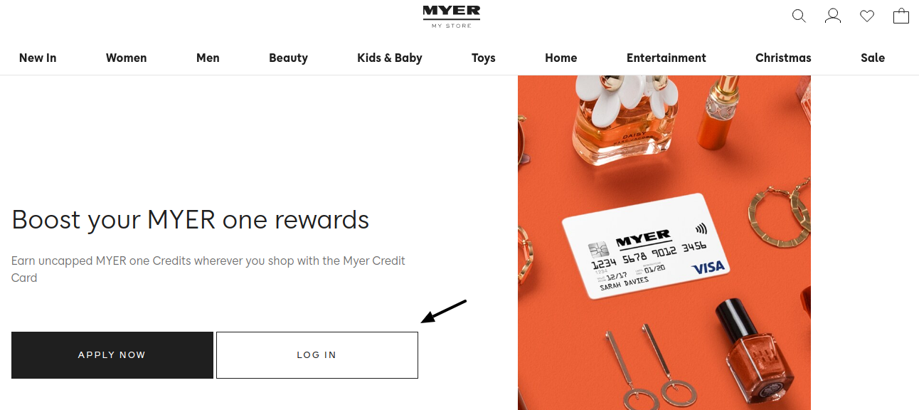MYER Credit Card Login