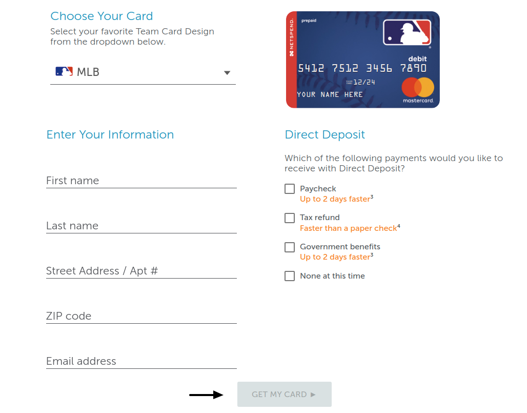 Netspend Mastercard Prepaid Card Get Card