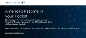 Apply For Netspend MLB Prepaid card Online