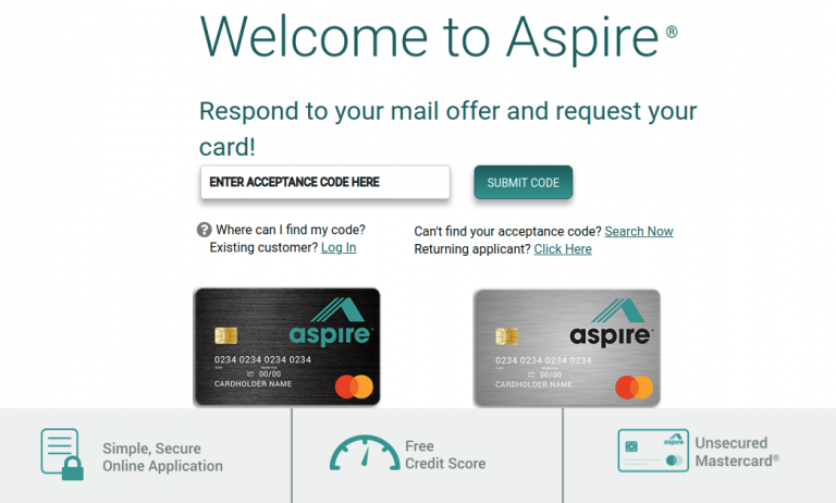 Aspire Credit Card Login Guide at aspirecreditcard.com