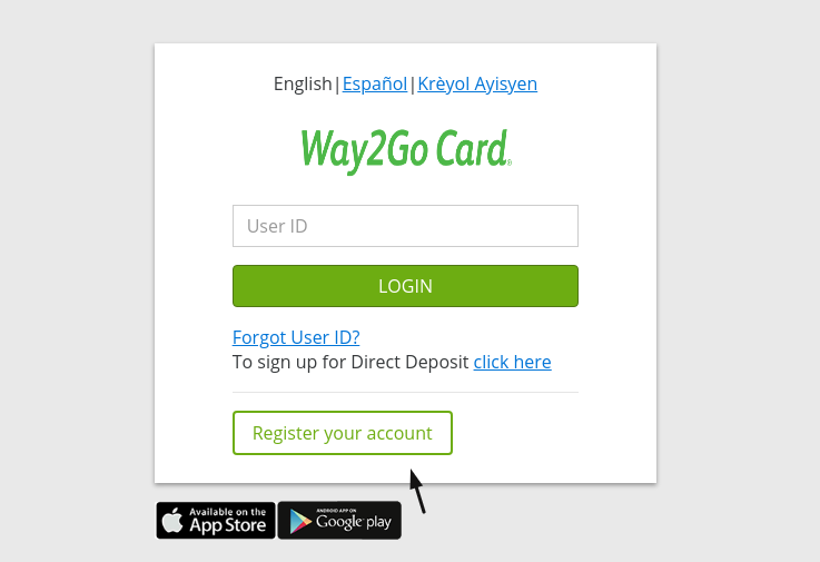 Way2Go Card Register