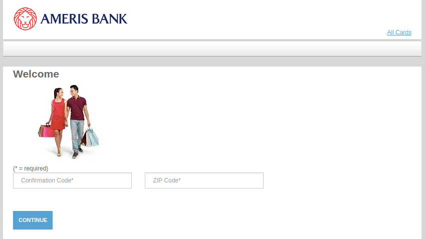 Ameris Bank Platinum Visa credit card