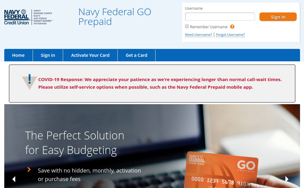 Navy Federal GO Prepaid Logo