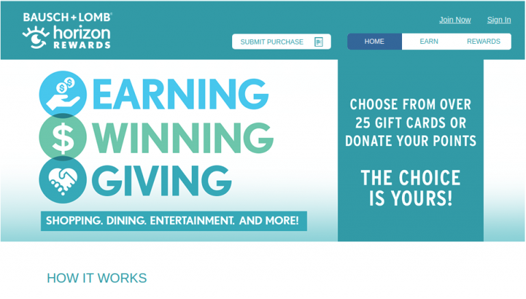Access To Your Bausch Rewards Point Account