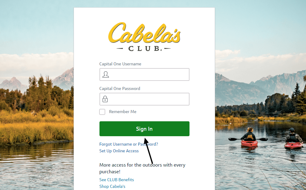 Cabela’s CLUB Credit Card Sign In