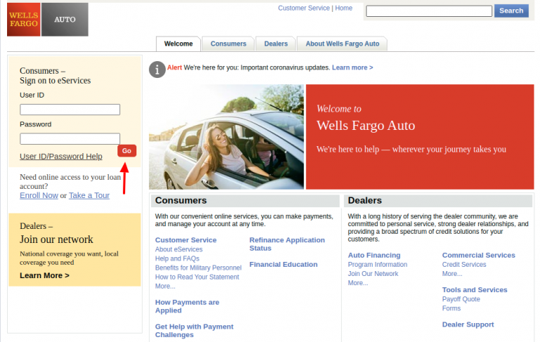 www.wellsfargodealerservices.com - Wells Fargo Auto Account Login