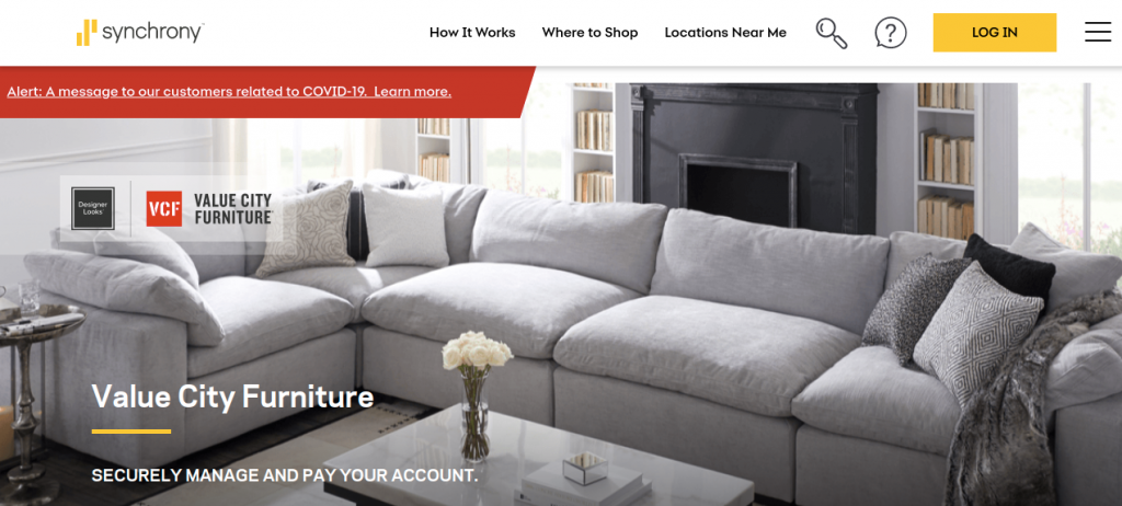 Access To Value City Furniture Credit Card Account