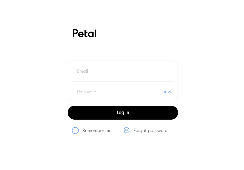 petal card login