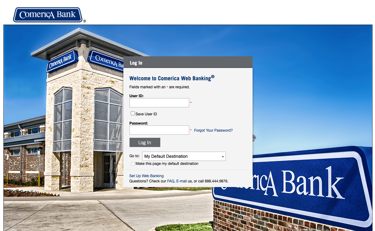 Comerica web banking login