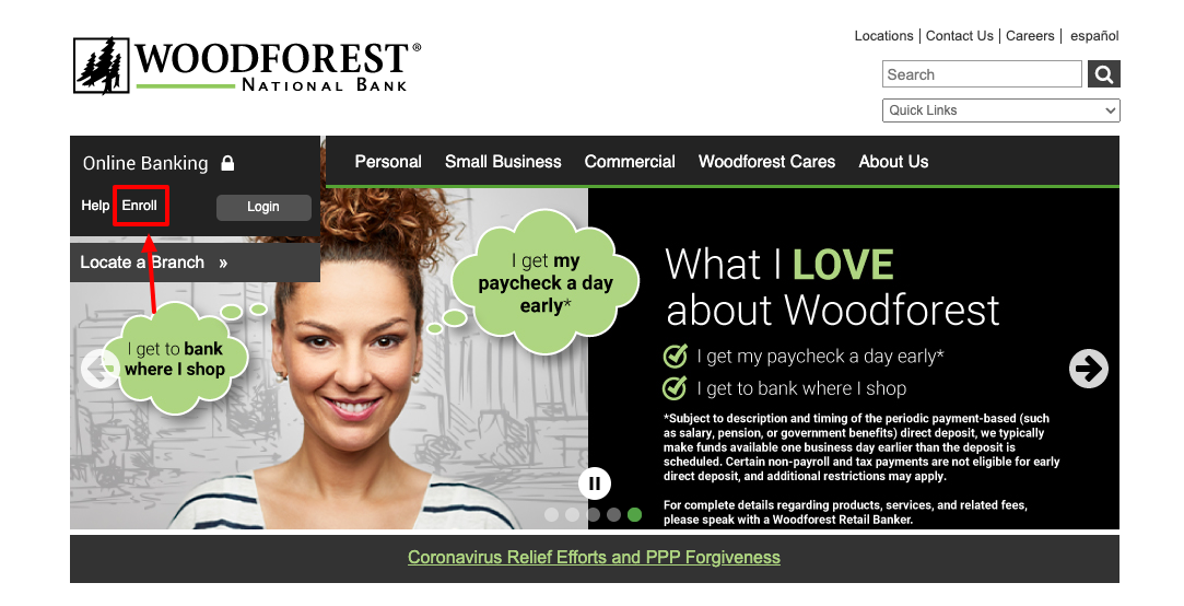woodforest national bank enroll