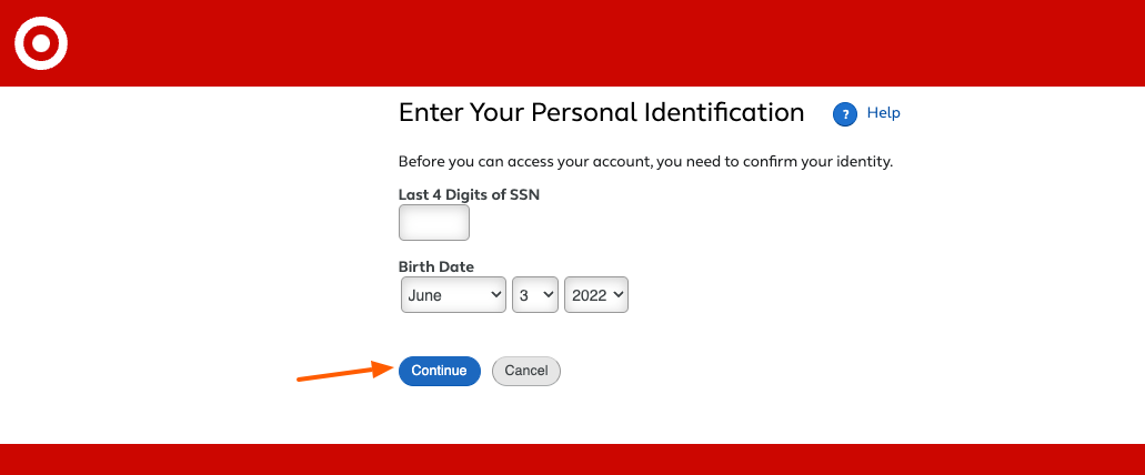 target pay and benefits account register